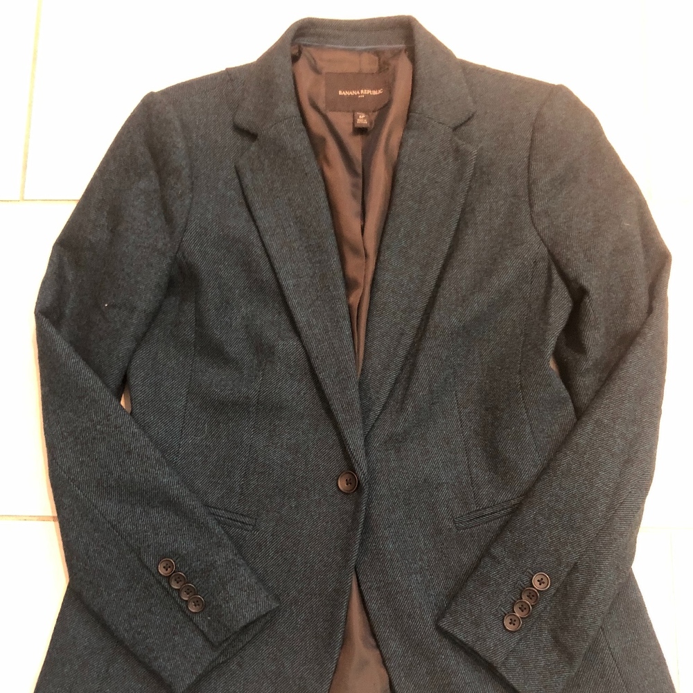 Banana Republic Dark Green Blazer-Petite